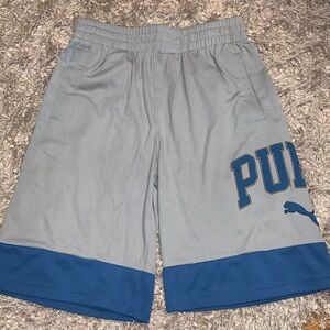 Puma Kid’s Athletic Shorts in Gray/Silver and Blue size M (10/12) - NWOT